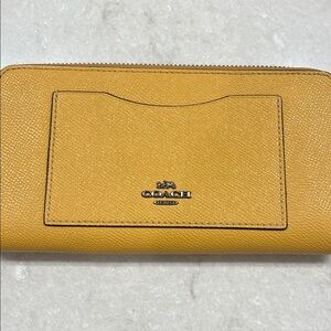 Coach Yellow Zip Wallet